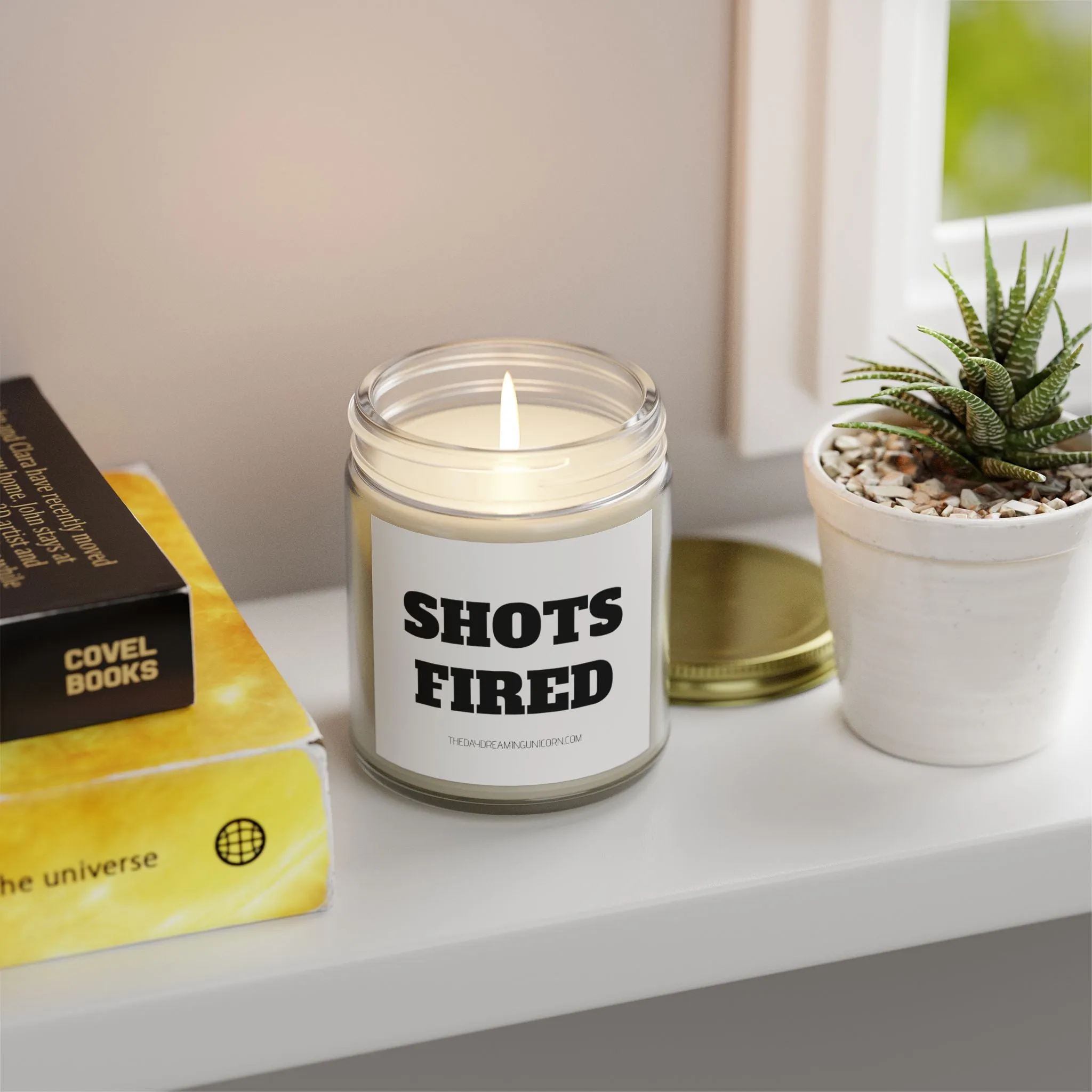 Shots fired Scented Coconut Apricot Candles (4oz, 9oz)