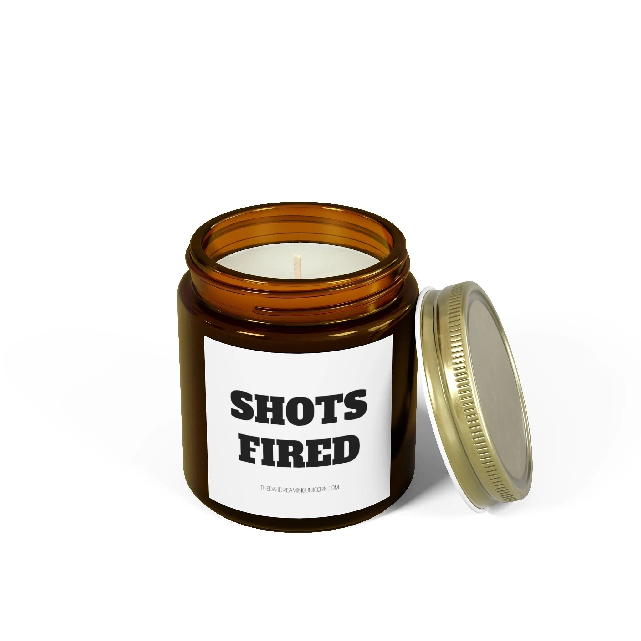 Shots fired Scented Coconut Apricot Candles (4oz, 9oz)