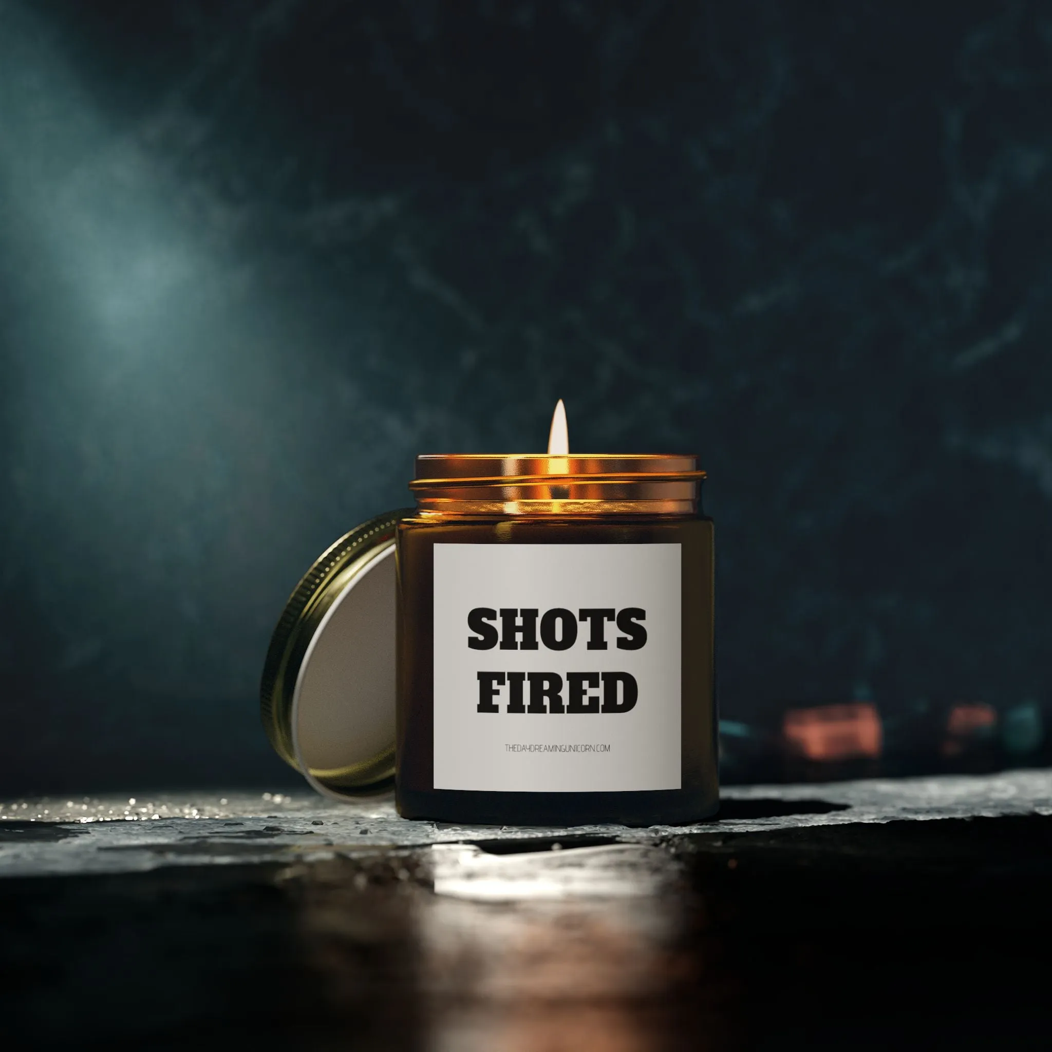 Shots fired Scented Coconut Apricot Candles (4oz, 9oz)