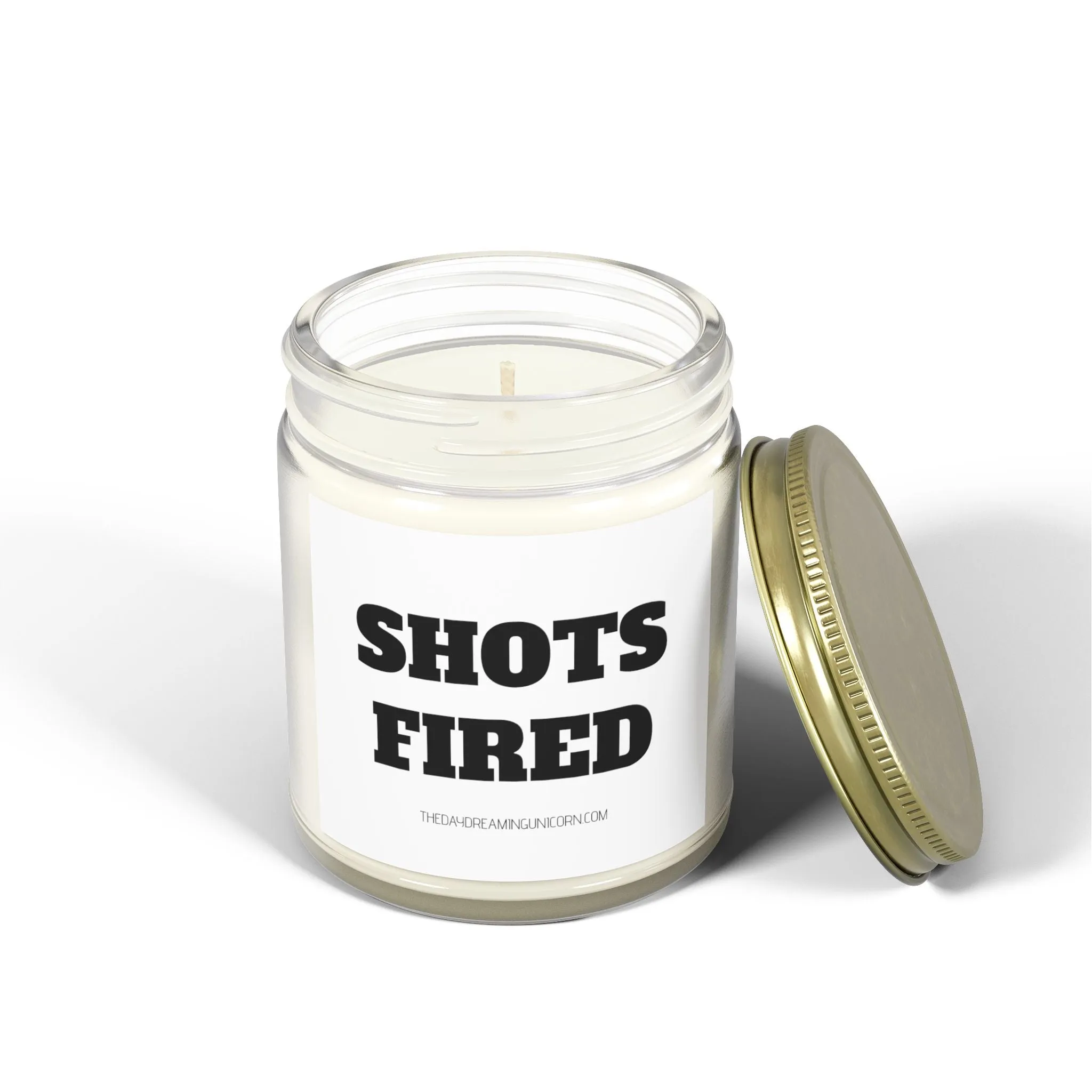 Shots fired Scented Coconut Apricot Candles (4oz, 9oz)