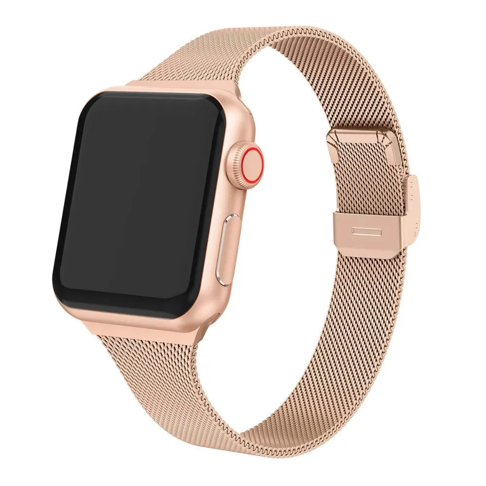 Slim Mesh Strap with Clasp for Apple Watch