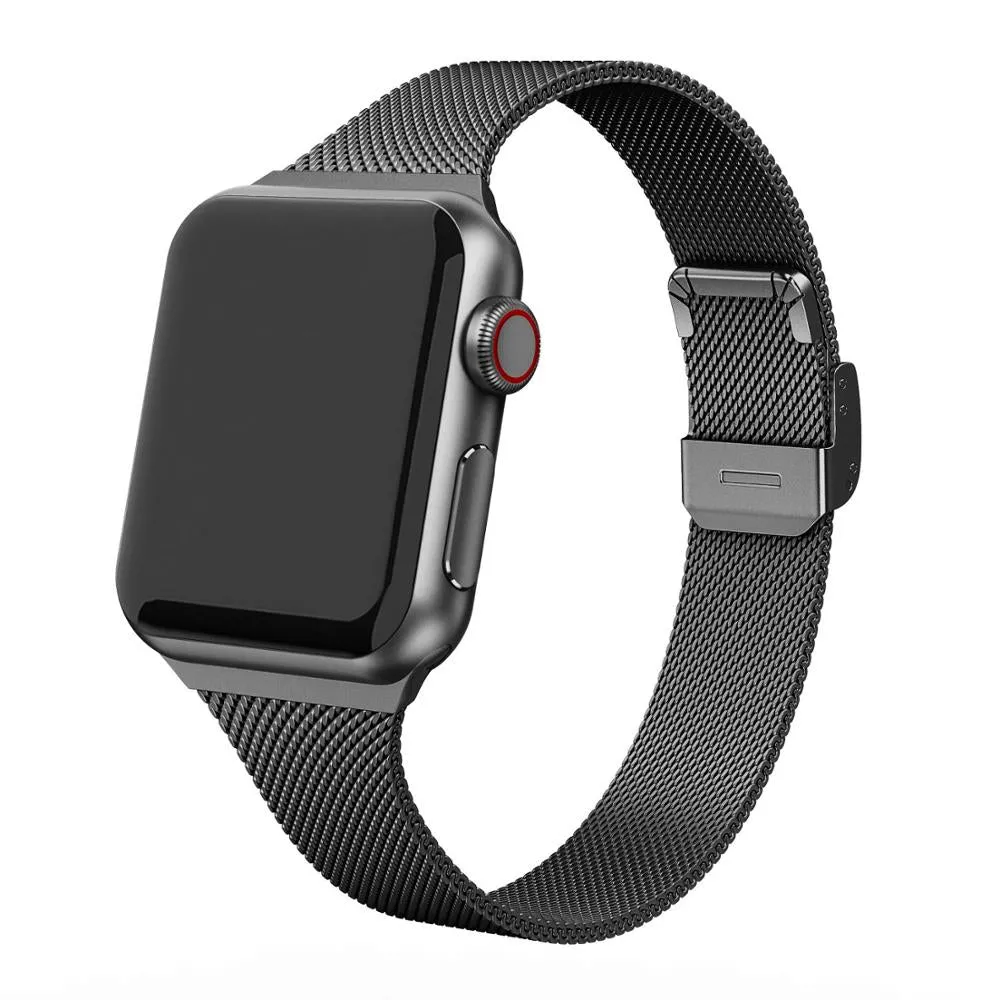 Slim Mesh Strap with Clasp for Apple Watch