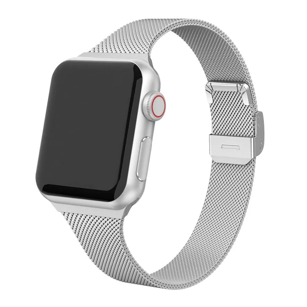 Slim Mesh Strap with Clasp for Apple Watch