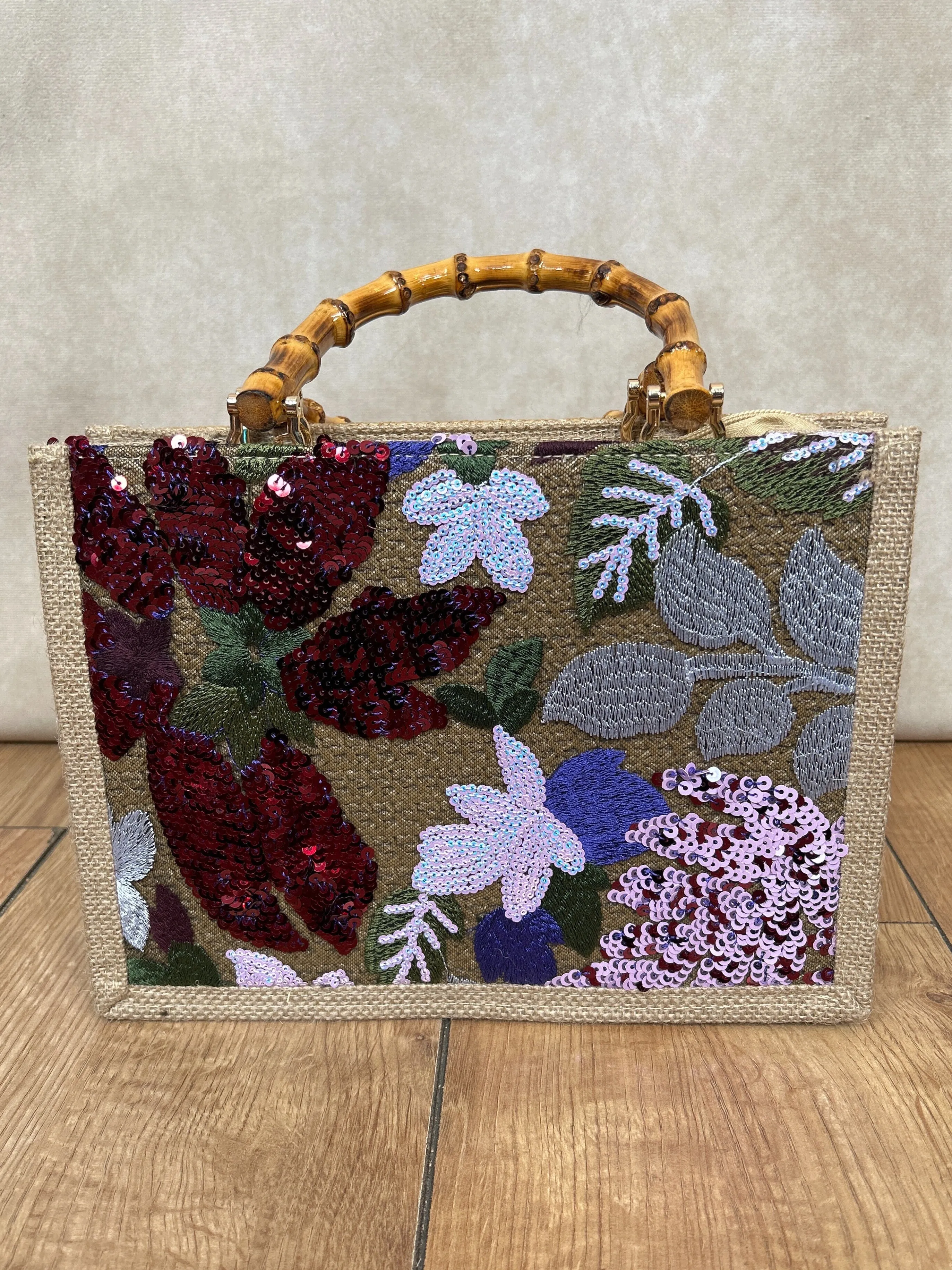 Small Bamboo Hessian Bag