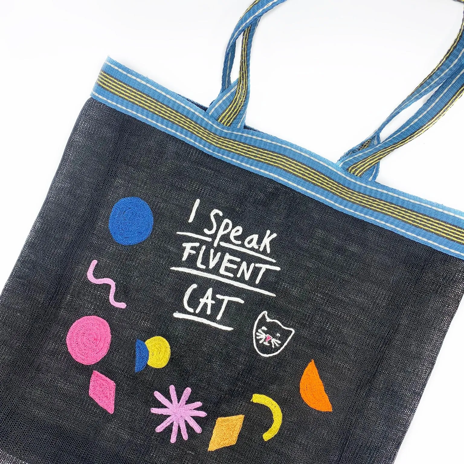 Small Talk 'Fluent Cat' Recycled Shopper