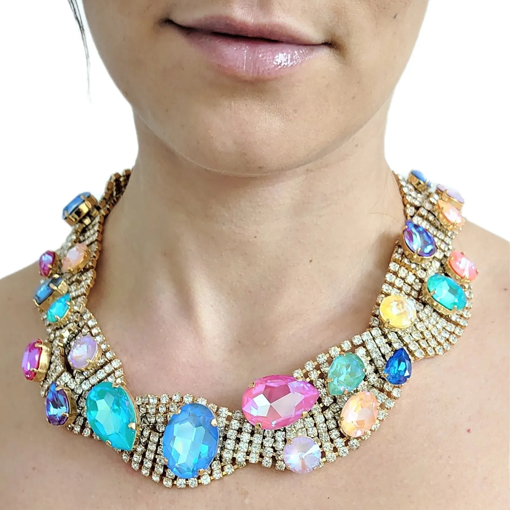 Swarovski Crystals Enchantment Statement Necklace