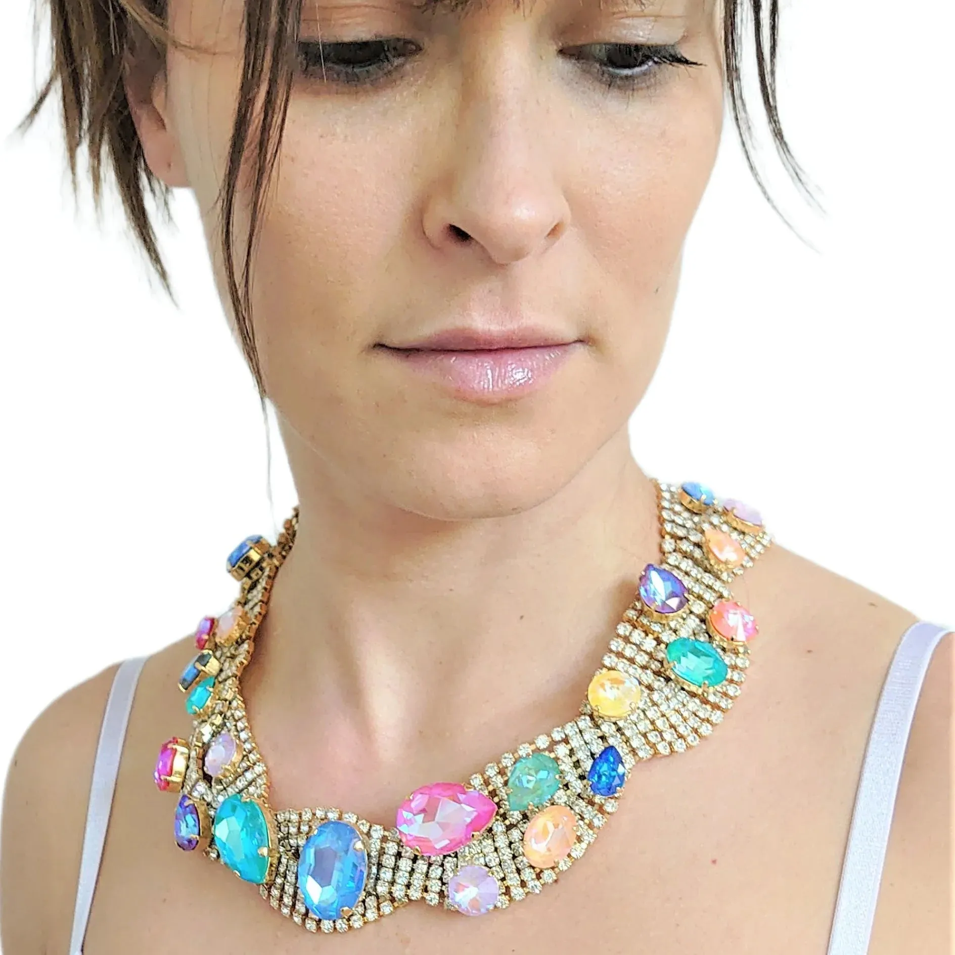 Swarovski Crystals Enchantment Statement Necklace