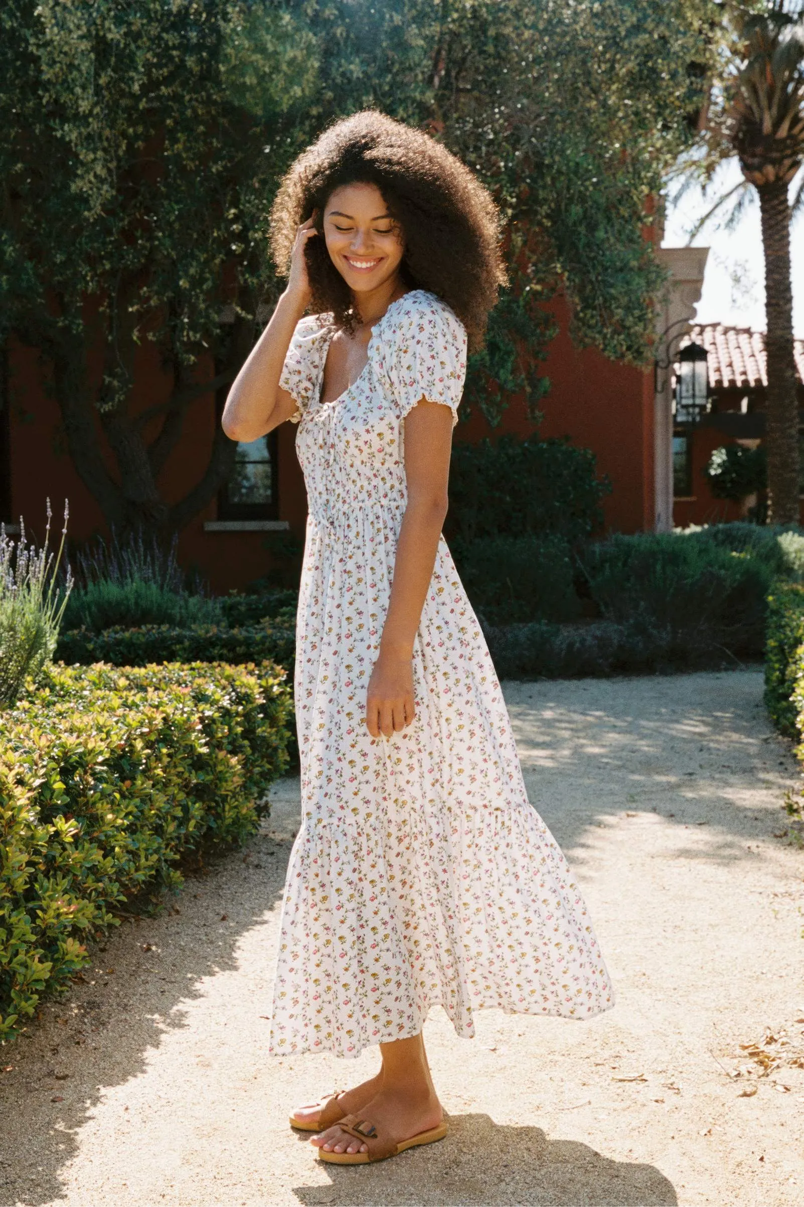 The Brynne Dress | Cream Garden