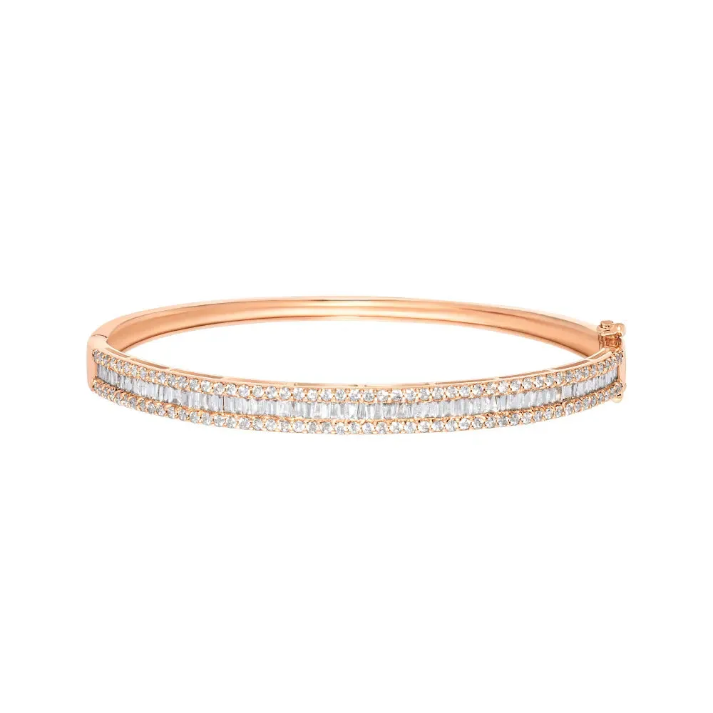 Triple Row Diamond Bangle