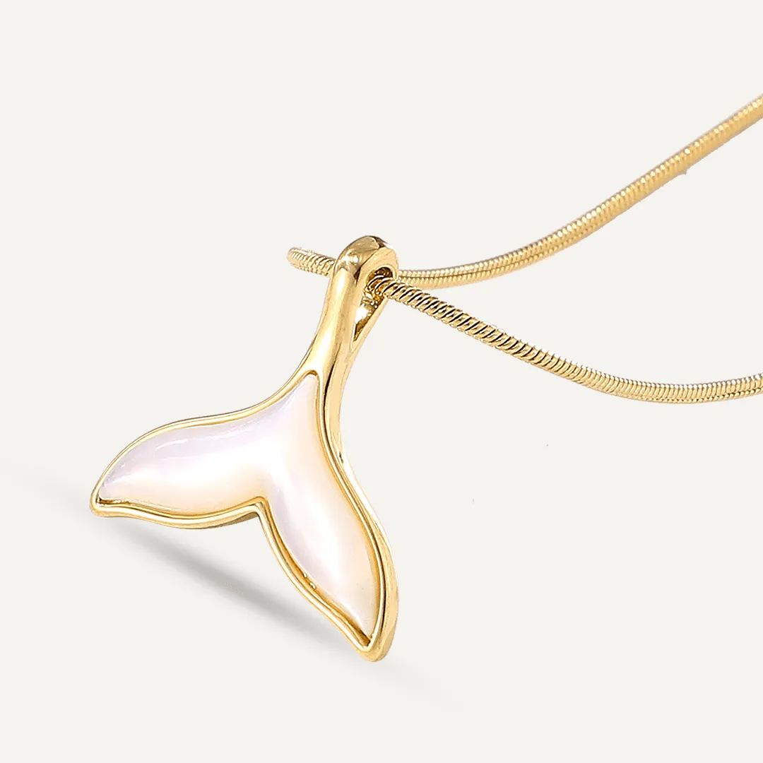 Vibes | Ocean Dream Whale Tail Necklace | 18K Gold-Plated