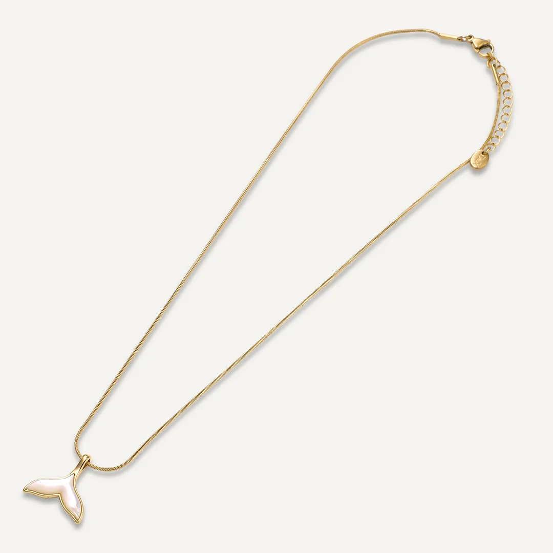 Vibes | Ocean Dream Whale Tail Necklace | 18K Gold-Plated