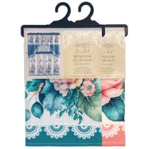 Wholesale london bloom flowers Window Curtain Set