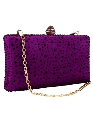 Women's Clutch With Rhinestones - In 9 Trending Colors!